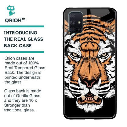 Angry Tiger Glass Case For Samsung Galaxy A71