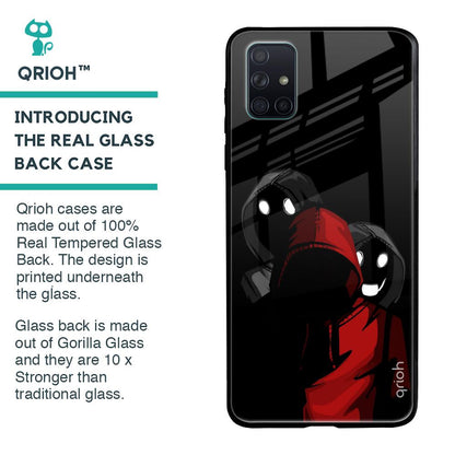 Shadow Character Glass Case for Samsung Galaxy A71