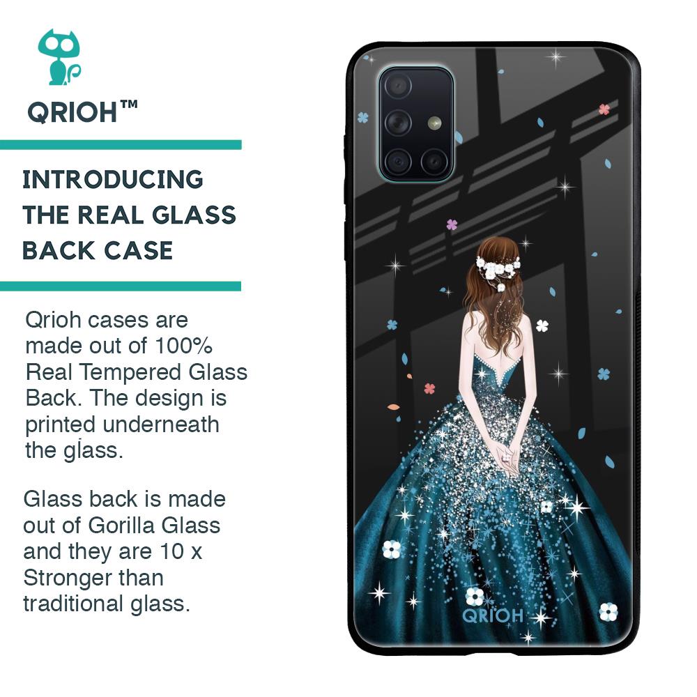 Queen Of Fashion Glass Case for Samsung Galaxy A71
