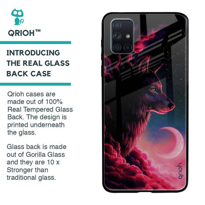 Moon Wolf Glass Case for Samsung Galaxy A71