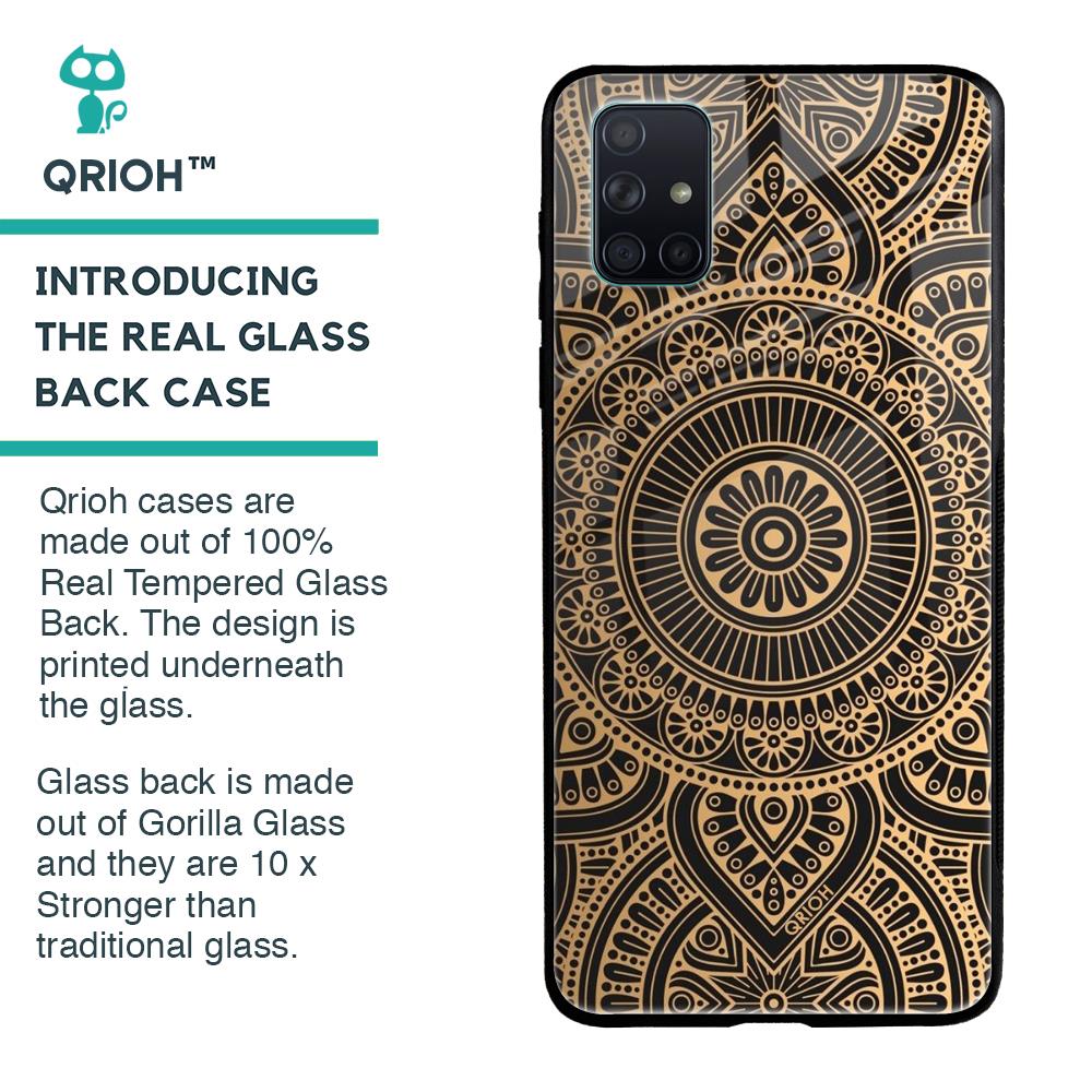 Luxury Mandala Glass Case for Samsung Galaxy A71