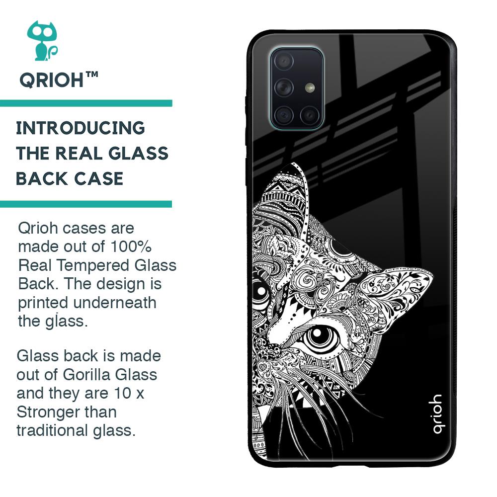 Kitten Mandala Glass Case for Samsung Galaxy A71