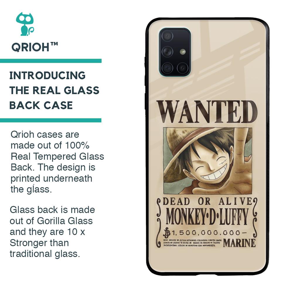 Luffy Wanted Glass Case for Samsung Galaxy A71