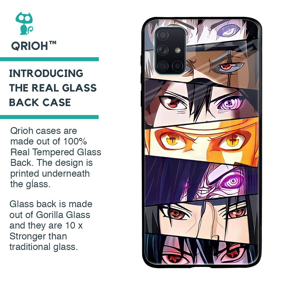 Anime Eyes Glass Case for Samsung Galaxy A71