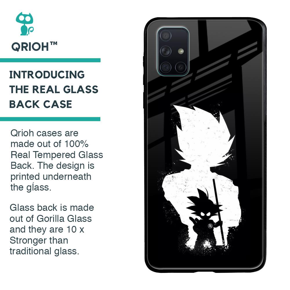 Monochrome Goku Glass Case for Samsung Galaxy A71