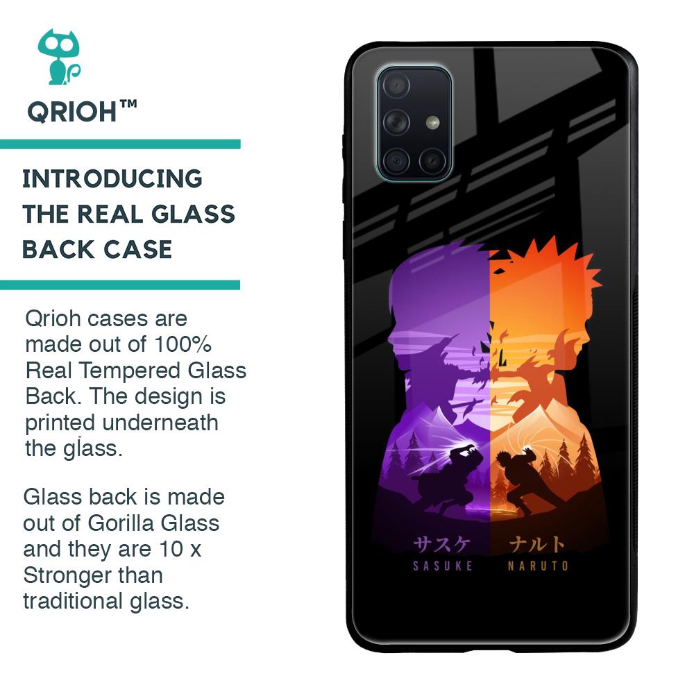 Minimalist Anime Glass Case for Samsung Galaxy A71