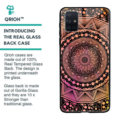 Floral Mandala Glass Case for Samsung Galaxy A71