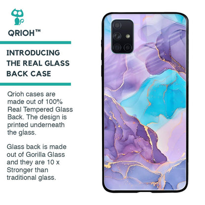 Alcohol ink Marble Glass Case for Samsung Galaxy A71