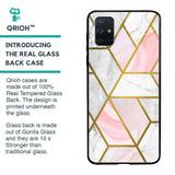 Geometrical Marble Glass Case for Samsung Galaxy A71