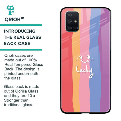 Lucky Abstract Glass Case for Samsung Galaxy A71