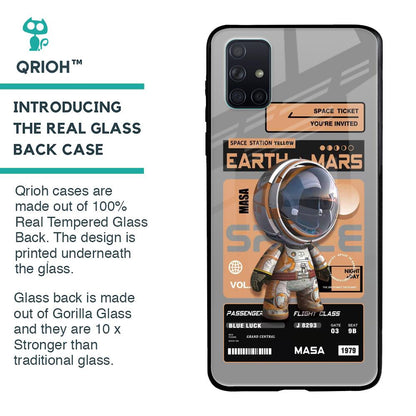 Space Ticket Glass Case for Samsung Galaxy A71