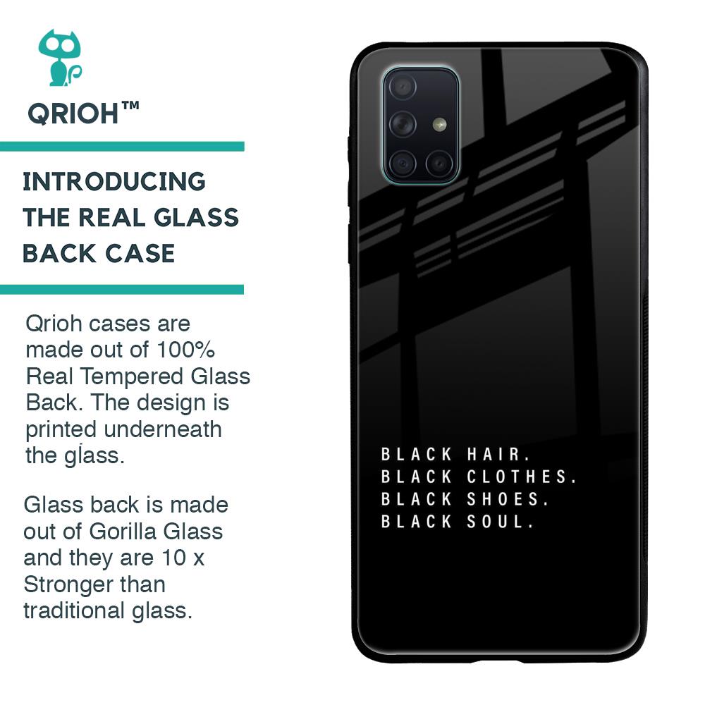 Black Soul Glass Case for Samsung Galaxy A71
