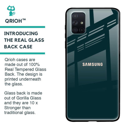 Hunter Green Glass Case For Samsung Galaxy A71