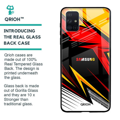 Race Jersey Pattern Glass Case For Samsung Galaxy A71