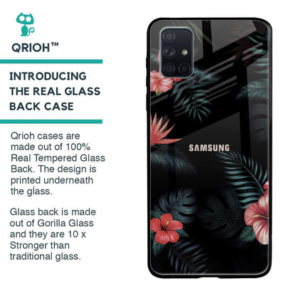 Tropical Art Flower Glass Case for Samsung Galaxy A71