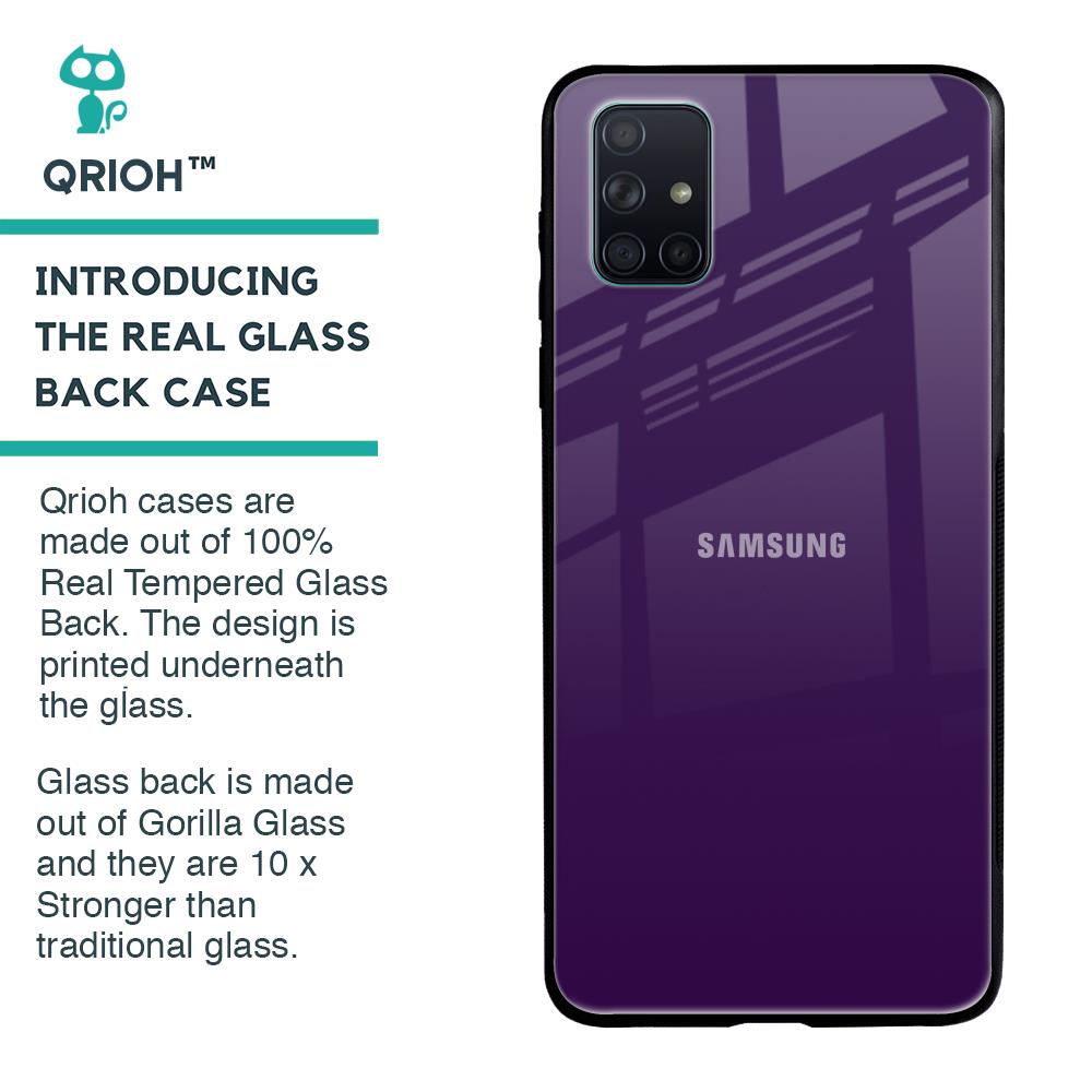 Dark Purple Glass Case for Samsung Galaxy A71