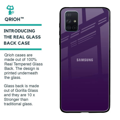 Dark Purple Glass Case for Samsung Galaxy A71