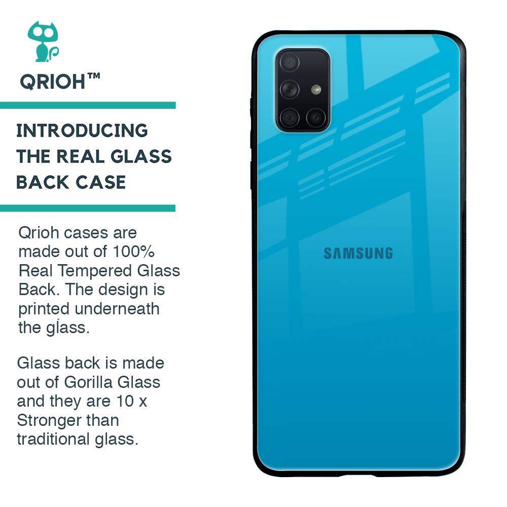 Blue Aqua Glass Case for Samsung Galaxy A71