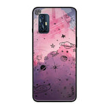 Space Doodles Vivo V17 Glass Back Cover Online