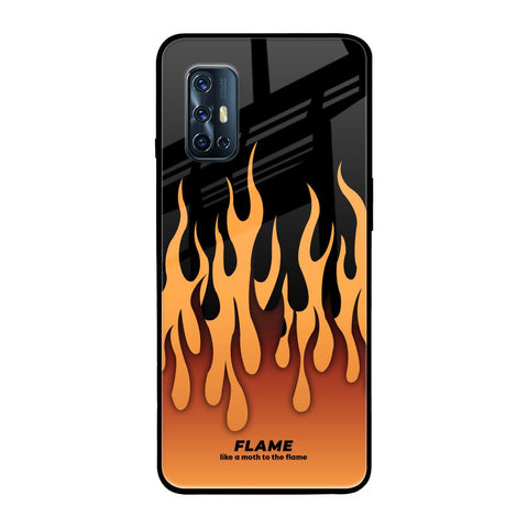 Fire Flame Vivo V17 Glass Back Cover Online