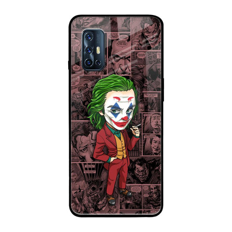 Joker Cartoon Vivo V17 Glass Back Cover Online