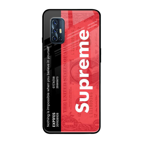 Supreme Ticket Vivo V17 Glass Back Cover Online