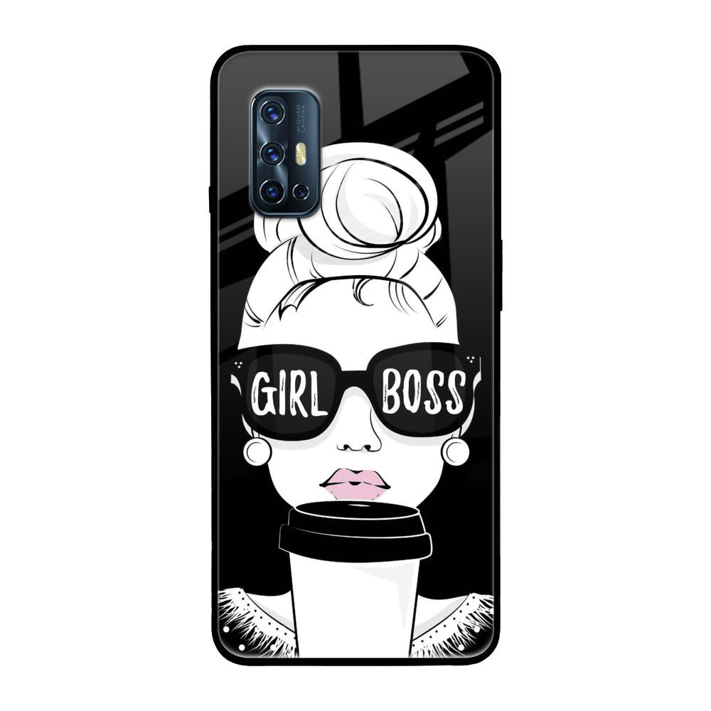 Girl Boss Vivo V17 Glass Back Cover Online