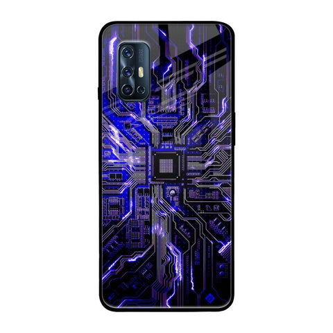 Techno Color Pattern Vivo V17 Glass Back Cover Online