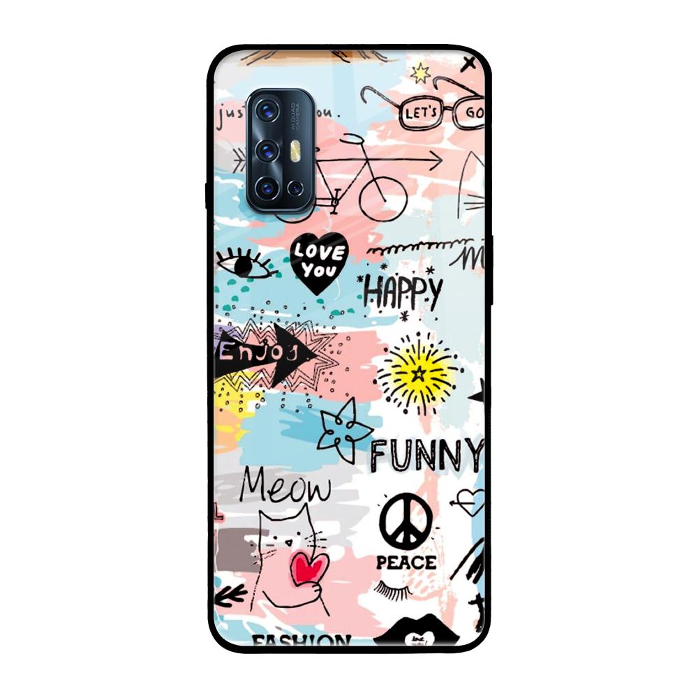 Just For You Vivo V17 Glass Back Cover Online