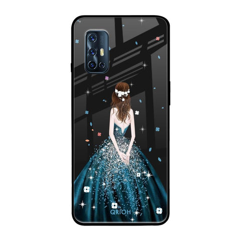Queen Of Fashion Vivo V17 Glass Back Cover Online