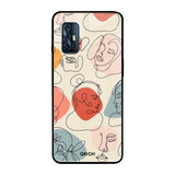 Abstract Faces Vivo V17 Glass Back Cover Online