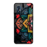 Retro Gorgeous Flower Vivo V17 Glass Back Cover Online