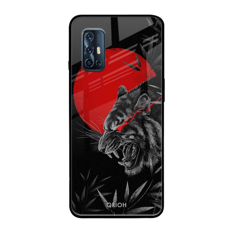 Red Moon Tiger Vivo V17 Glass Back Cover Online