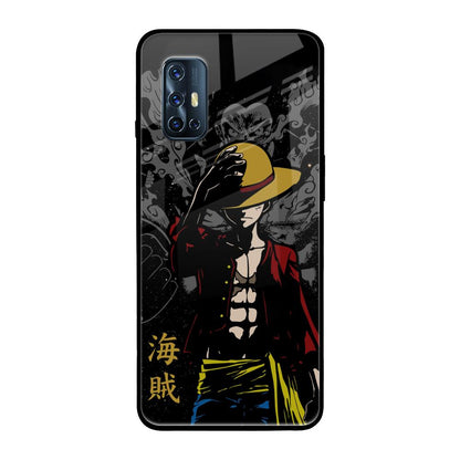 Dark Luffy Vivo V17 Glass Back Cover Online