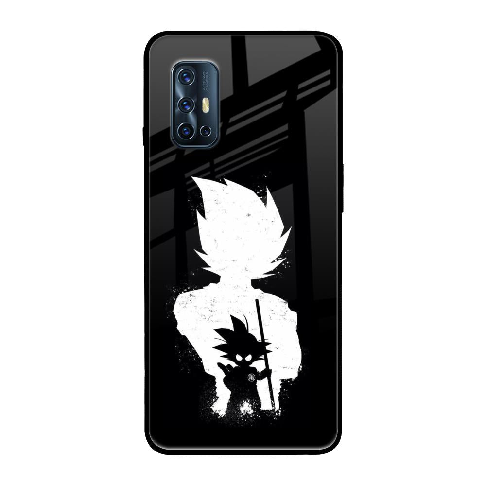 Monochrome Goku Vivo V17 Glass Back Cover Online