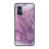 Purple Gold Marble Vivo V17 Glass Back Cover Online