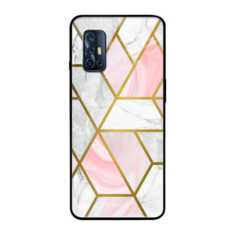 Geometrical Marble Vivo V17 Glass Back Cover Online