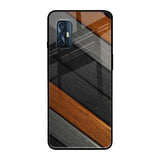 Tri Color Wood Vivo V17 Glass Back Cover Online