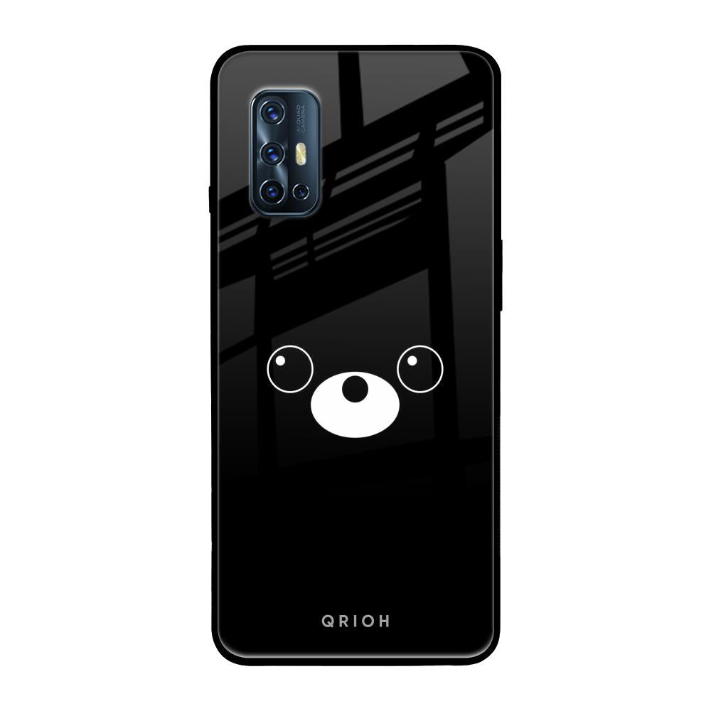Cute Bear Vivo V17 Glass Back Cover Online
