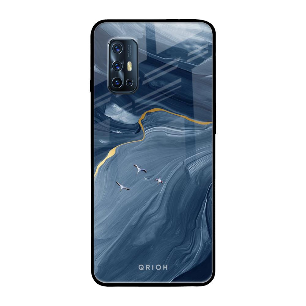 Deep Ocean Marble Vivo V17 Glass Back Cover Online
