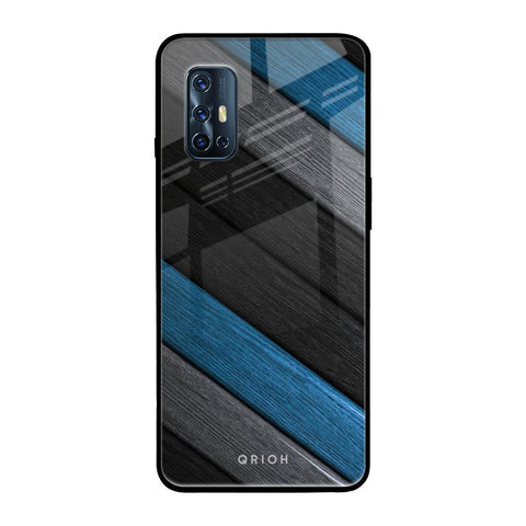 Multicolor Wooden Effect Vivo V17 Glass Back Cover Online