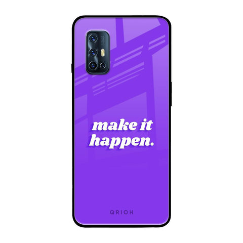 Make it Happen Vivo V17 Glass Back Cover Online