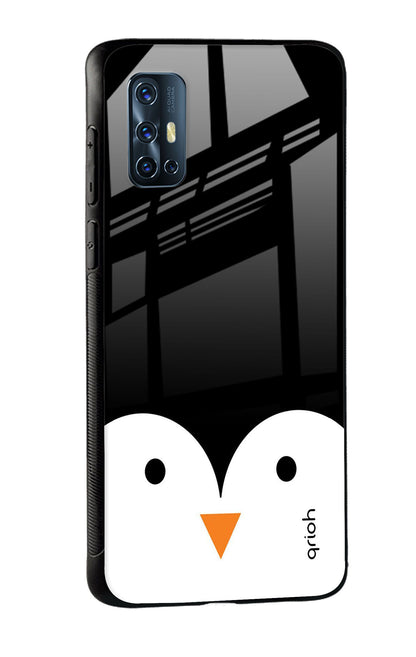 Cute Penguin Glass Case for Vivo V17