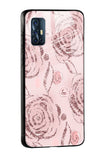 Shimmer Roses Glass case for Vivo V17