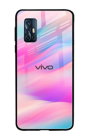 Colorful Waves Vivo V17 Glass Cases & Covers Online