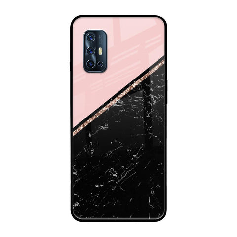 Marble Texture Pink Vivo V17 Glass Cases & Covers Online