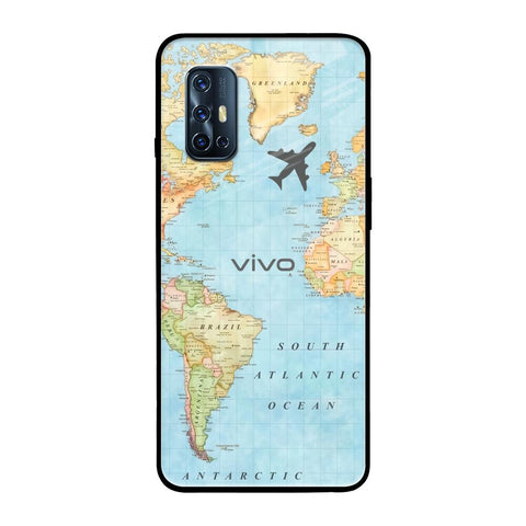Fly Around The World Vivo V17 Glass Back Cover Online