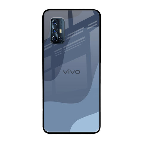 Navy Blue Ombre Vivo V17 Glass Back Cover Online