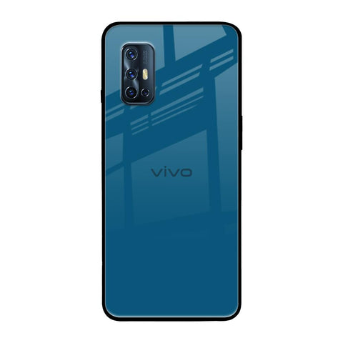 Cobalt Blue Vivo V17 Glass Back Cover Online
