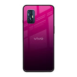 Purple Ombre Pattern Vivo V17 Glass Back Cover Online